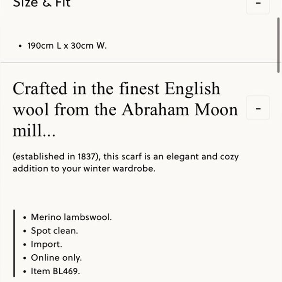 NEW Abraham Moon For J.Crew Wool Scarf Navy - Picture 6 of 6